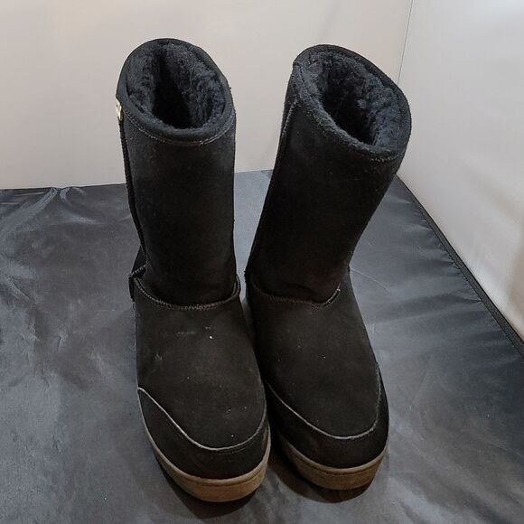 BEARPAW WOMEN'S CLASSIC WINTER SLIP ON BOOTS, LIGHTWEIGHT SUEDE BOOTS - Picture 3 of 16